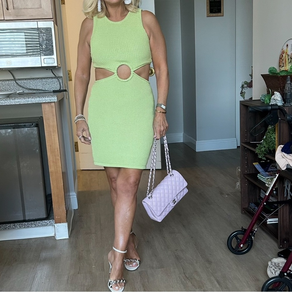 Ronny Kobo Collection Green Bodycon Mini Dress